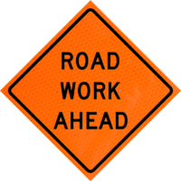 Road Work Ahead (w20-1) 48" Diamond Grade™ Roll-up