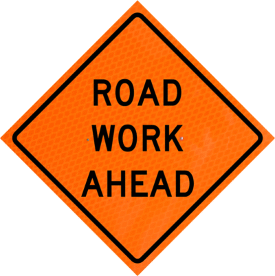 Road Work Ahead (w20-1) 48" Diamond Grade™ Roll-up
