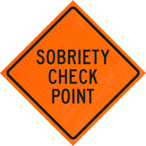 Sobriety Checkpoint 48" Diamond Grade™ Roll-up | Sobriety Checkpoint 48" Diamond Grade™ Roll-up