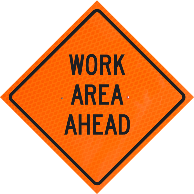 work area ahead  