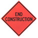 End Road Work (g20-2)n48" Marathon™ Roll-up Sign | End Constructio 48" Marathon™ Roll-up Sign