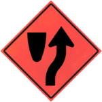 Lane Closed 48" Marathon™ Roll-up Sign | Keep Right 48" Marathon™ Roll-up