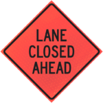 Lane Closed Ahead 48" Marathon™ Roll-up Sign | Lane Closed Ahead 48" Marathon™ Roll-up Sign