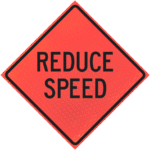 Prepare To Stop 48" Marathon™ Roll-up Sign | Reduce Speed 48" Marathon™ Roll-up Sign