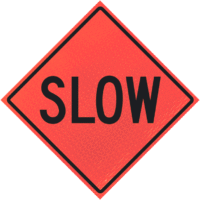 Slow 48" Marathon™  Roll-up Sign