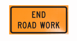 End road work (g20-2) 48" non-reflective roll-up