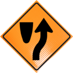 | Keep right (r4-7) 48" non-reflective roll-up sign