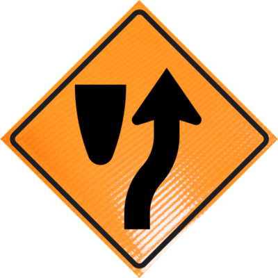 | Keep right (r4-7) 48" non-reflective roll-up sign