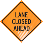 | Lane closed ahead 48" non-reflective roll-up