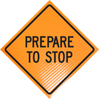 Prepare to stop 48" non-reflective  roll-up