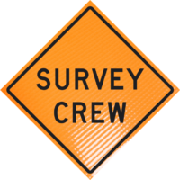 Survey crew ahead 48" non-reflective roll-up