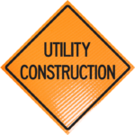| Utility constructio 48" non-reflective roll-up sign