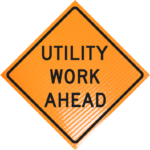 | Utility work ahead (w21-7) 48" non-reflective roll-up