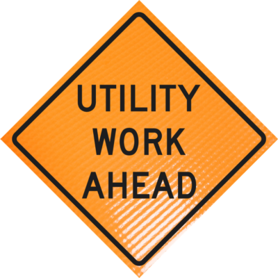 | Utility work ahead (w21-7) 48" non-reflective roll-up