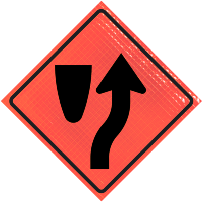 Keep Right (r4-7) 48" Super Bright™ Roll-up Sign