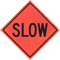 Slow 48" Super Bright™ Roll-up Sign - Image 1