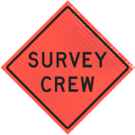 SURVEY CREW (W21-6) 48" Super Bright™ Roll-Up Sign