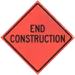 | End Construction 48" Super Bright™ Roll-up Sign