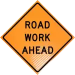 | Road Work Ahead (w20-1) 36" Non-reflective Roll-up