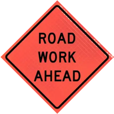 road work ahead sign