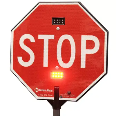 Flagging Signs, Staffs, and Flagger Stands for Work Zone Safety Flagging Signs LED STOP STOP PADDLE