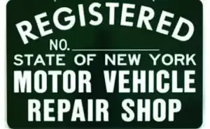 NY DMV Signs Motor Vehicle Repair Shop NYS-RS