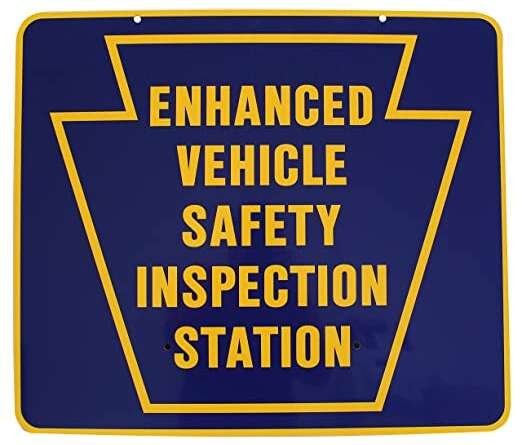 Vehicle Safety Inspection Station Sign