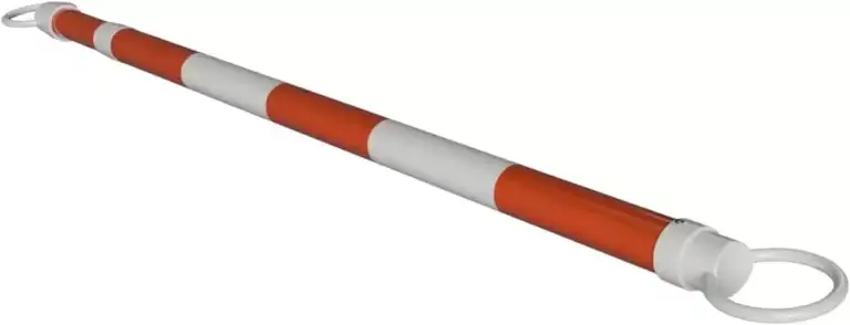  Field Adjustable Traffic Cone Bar, Orange/White Reflective, 65-120 Inches