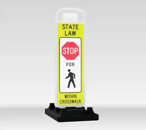 In Street Pedestrian Crossing Sign R1-6 Stop