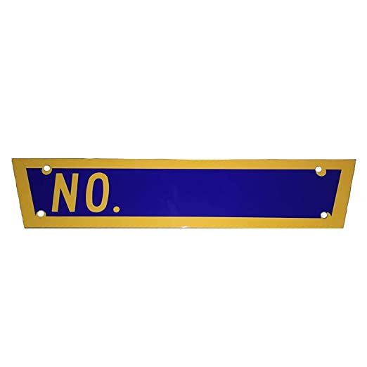 Pennsylvania DOT Inspection Number Plate Sign with Numbers and Hardware