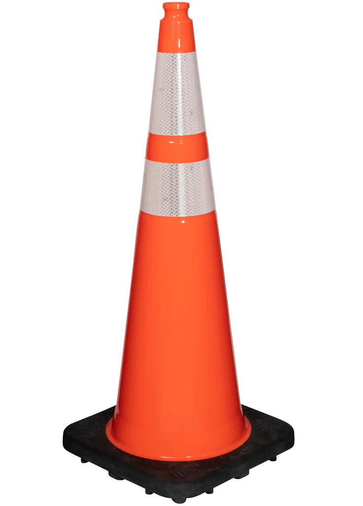 36" Black Base Traffic Cones