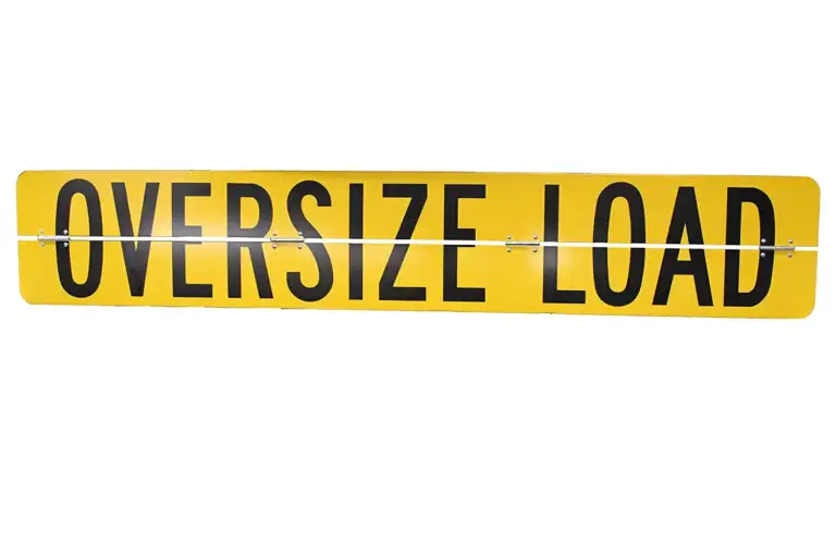 Hinged Aluminum OVERSIZE LOAD Sign — 72 × 12 Inches