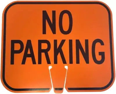 no parking cone sign Plastic Traffic Cone Top Sign - NO PARKING