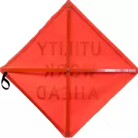 Utility Work Ahead mesh sign