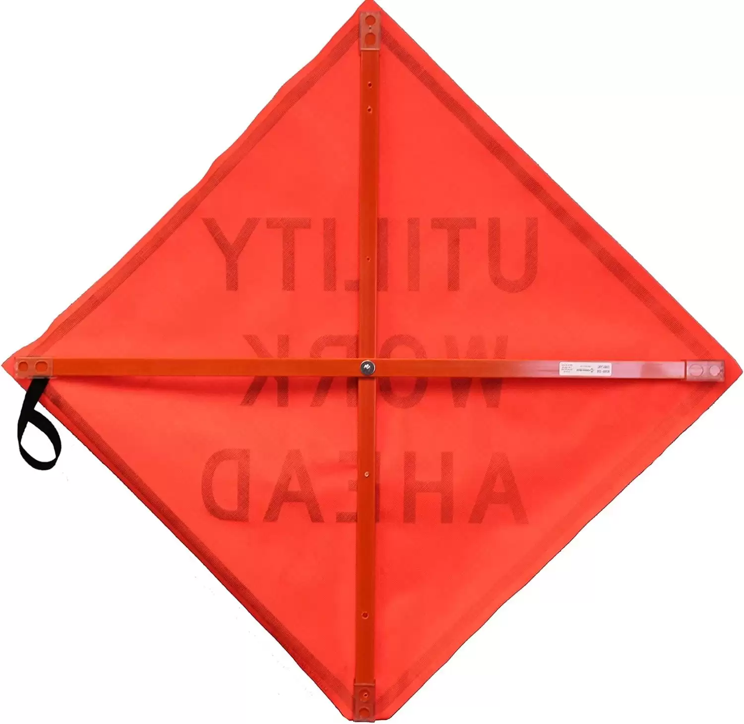 Utility Work Ahead MESH Roll-Up Warning Sign 48 Inch - Work Zone Supply