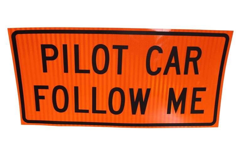 Pilot CAR Magnet FOLLOW ME – Reflective | 36" x 18" | MUTCD Approved | High-Intensity Orange