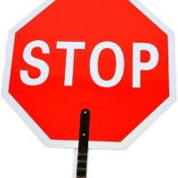 STOP/SLOW ALUMINUM-18in PADDLE