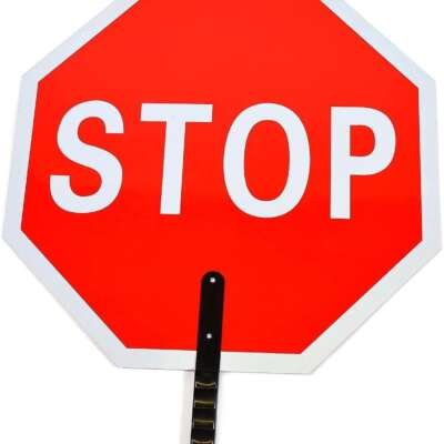 STOP/SLOW ALUMINUM-18in PADDLE