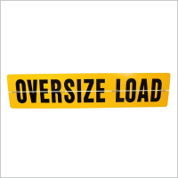 72 inch x 12 inch Oversize Load Sign - Aluminum Hinged - Reflective