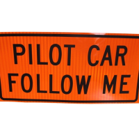 Pilot CAR Follow ME - Reflective Magnetic Sign. 36 Inch x 18 Inch
