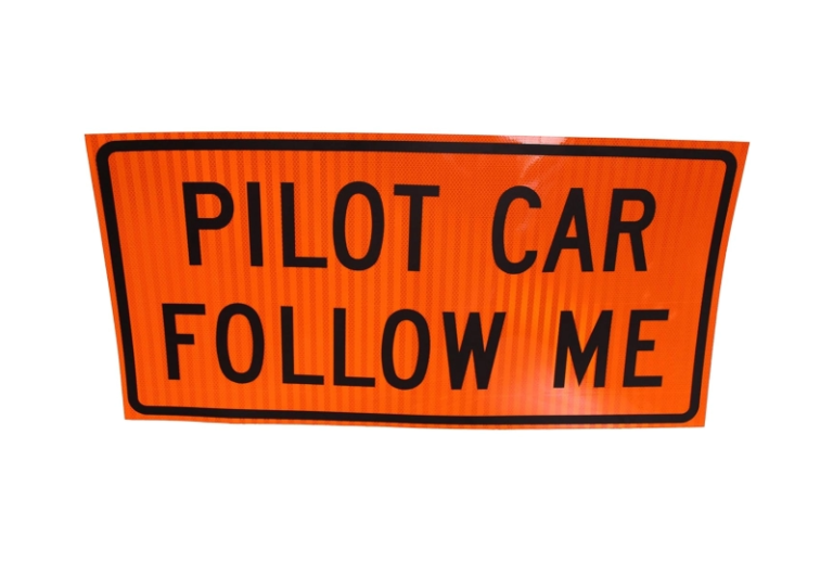 Pilot CAR Follow ME - Reflective Magnetic Sign. 36 Inch x 18 Inch