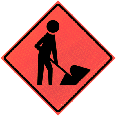 Roll-up Signs Traffic Control Roll-up Signs Traffic Control WORKER (Symbol) (W21-1)