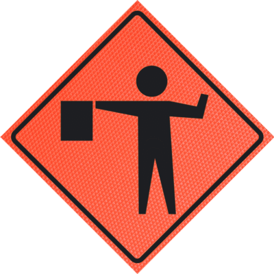 Flagger (Symbol) (W20-7)