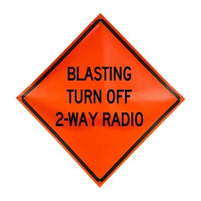 Blasting turn off 2-way radio 48" non-reflective