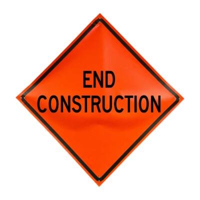 End construction 48" non-reflective roll-up