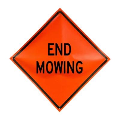 End mowing 48" non-reflective roll-up